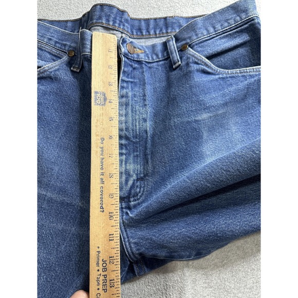 Wrangler 13MWZ Jeans Mens 36x32 Blue Denim Western Cowboy Bootcut USA Style - Picture 10 of 14